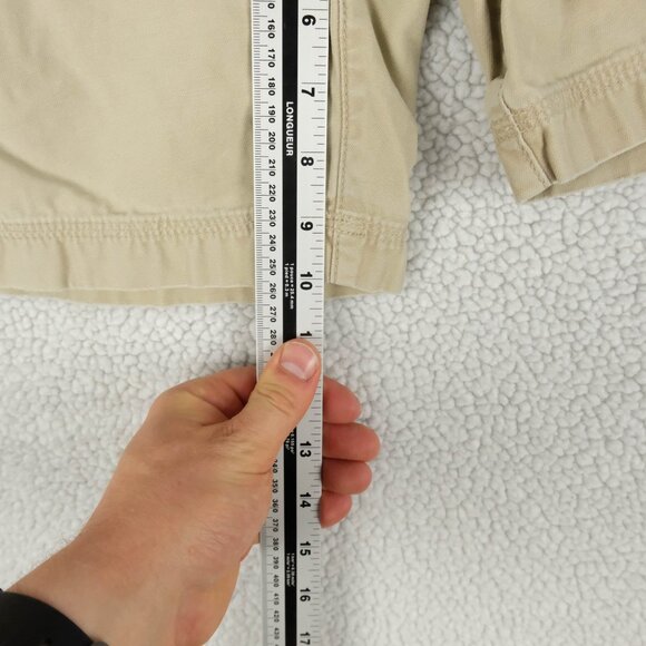 Eddie Bauer Shorts Mens 33 Beige Brown Heavyweight Outdoor Draw String Retro - Picture 8 of 9